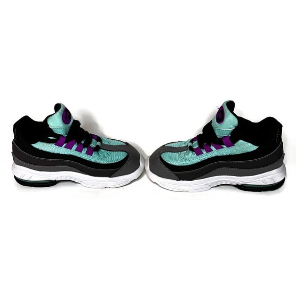 Nike Air Max 95 infant/toddler girl shoes gunsmoke/aurora green size 9C - Picture 4 of 13